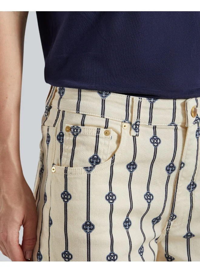 GANT Straight Monogram Striped Jeans
