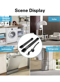 XiuWoo Washing Machine Base Stand, Heavy Duty Furniture Appliances Rollers, Adjustable Length 24 Lockable Universal Wheel Mobile Base for Washer Dryer Dishwasher  - Image 5