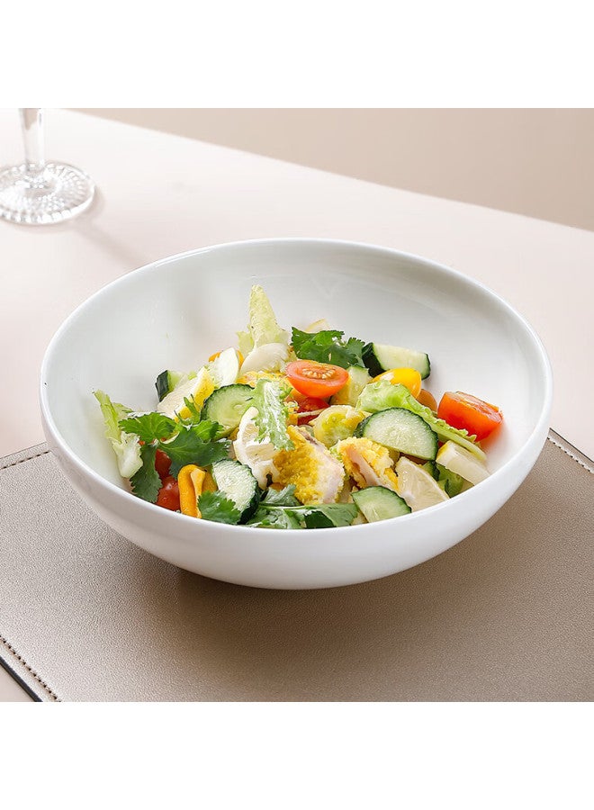 Sky Top Large Bowl Salad Bowl, Pure White Porcelain Bone China Tableware, Creative 9-Inch Household High-Value Flying Saucer Series - Image 3