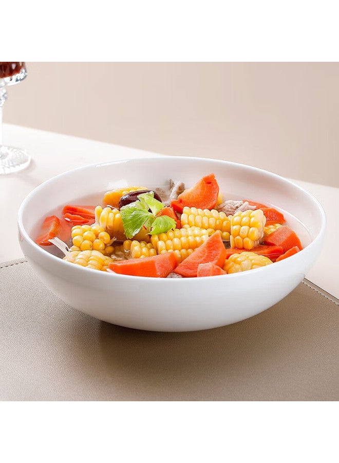 Sky Top Large Bowl Salad Bowl, Pure White Porcelain Bone China Tableware, Creative 9-Inch Household High-Value Flying Saucer Series - Image 2