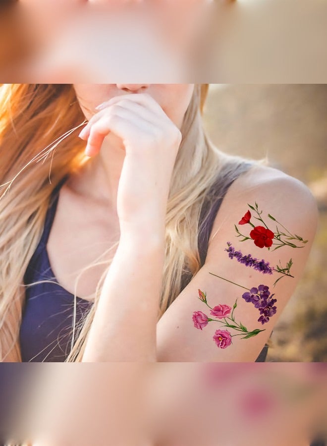 Beautifully Designed Tattoo Sticker Of Flower For Hand And Body  - Image 2