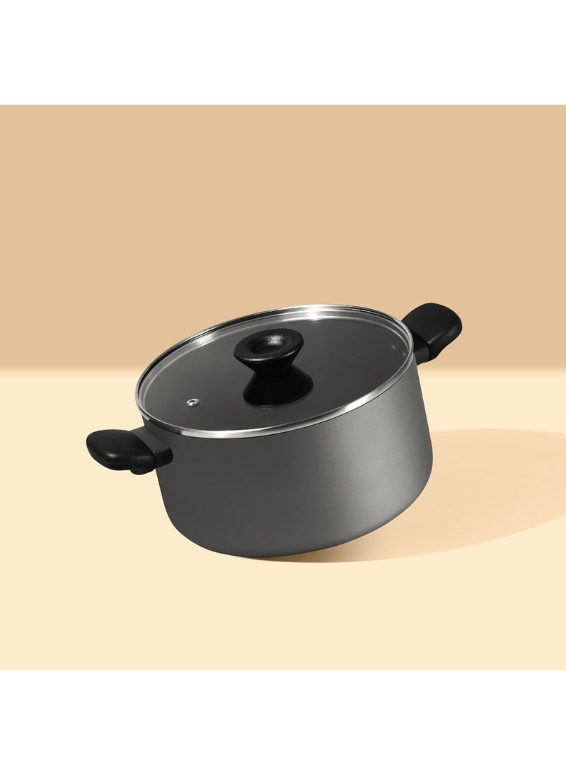MEYER Meyer Bauhaus Aluminum Nonstick Casserole with Lid 24cm + Frypan 26cm Cookware Set | Non Stick Cookware Set | Cooking Set for Kitchen | Non Stick Pan | Induction Cookware, Grey  - Image 2