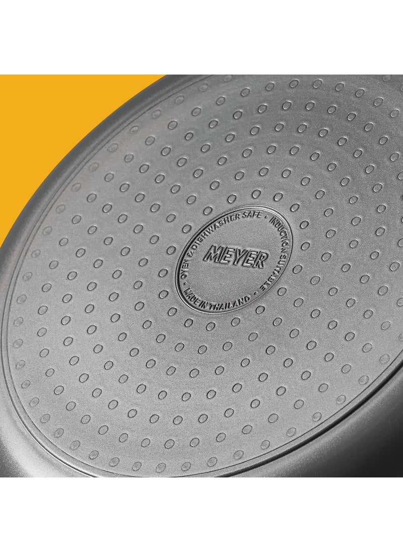 MEYER Meyer Bauhaus Aluminum Nonstick Casserole with Lid 24cm + Frypan 26cm Cookware Set | Non Stick Cookware Set | Cooking Set for Kitchen | Non Stick Pan | Induction Cookware, Grey  - Image 5