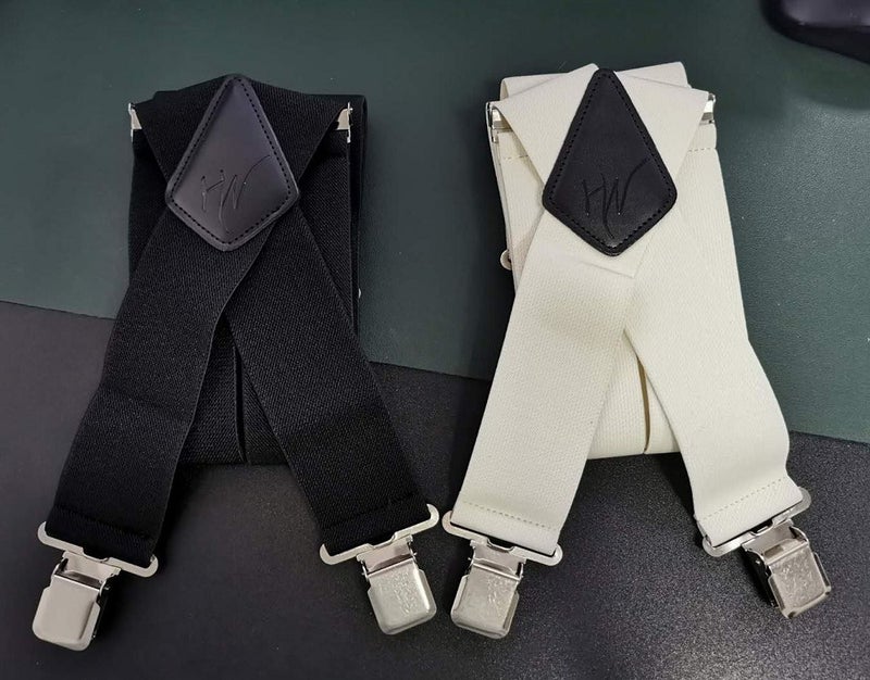 Elastic Braces for WorkwearFour clips-rice White 5.0*120cm Four clips-rice White 5.0*120cm 