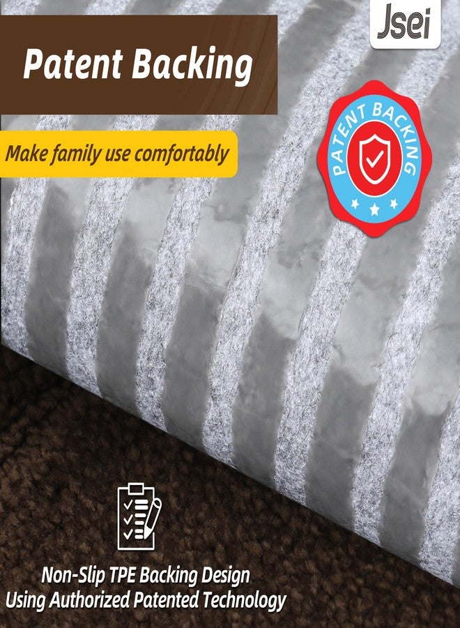 JSEI Non-Slip Stair Treads for Wooden Steps Indoor, 15 Pack 8" X 30" Edging Stair Rugs with TPE Backing, 0.4" Thick Carpet Stair Treads for Kids Elders & Pets, 100% Polyester Soft Stair Runners, Brown - Image 4