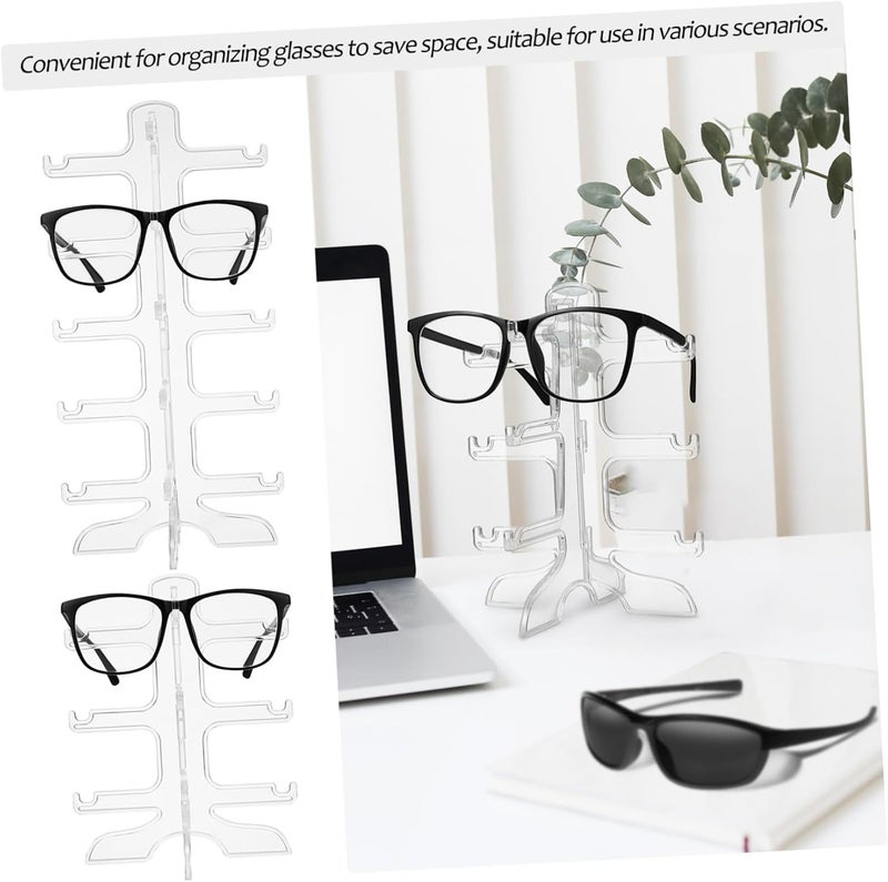 2pcs Eyewear Display Stands Transparent Glasses Holders for Easy to Install Lightweight Space-saving Eyeglass Holder for Home Retail Use - Image 2