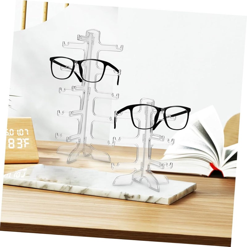 2pcs Eyewear Display Stands Transparent Glasses Holders for Easy to Install Lightweight Space-saving Eyeglass Holder for Home Retail Use - Image 4