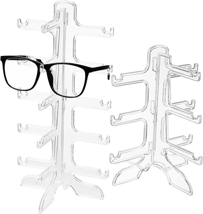 2pcs Eyewear Display Stands Transparent Glasses Holders for Easy to Install Lightweight Space-saving Eyeglass Holder for Home Retail Use - Image 1