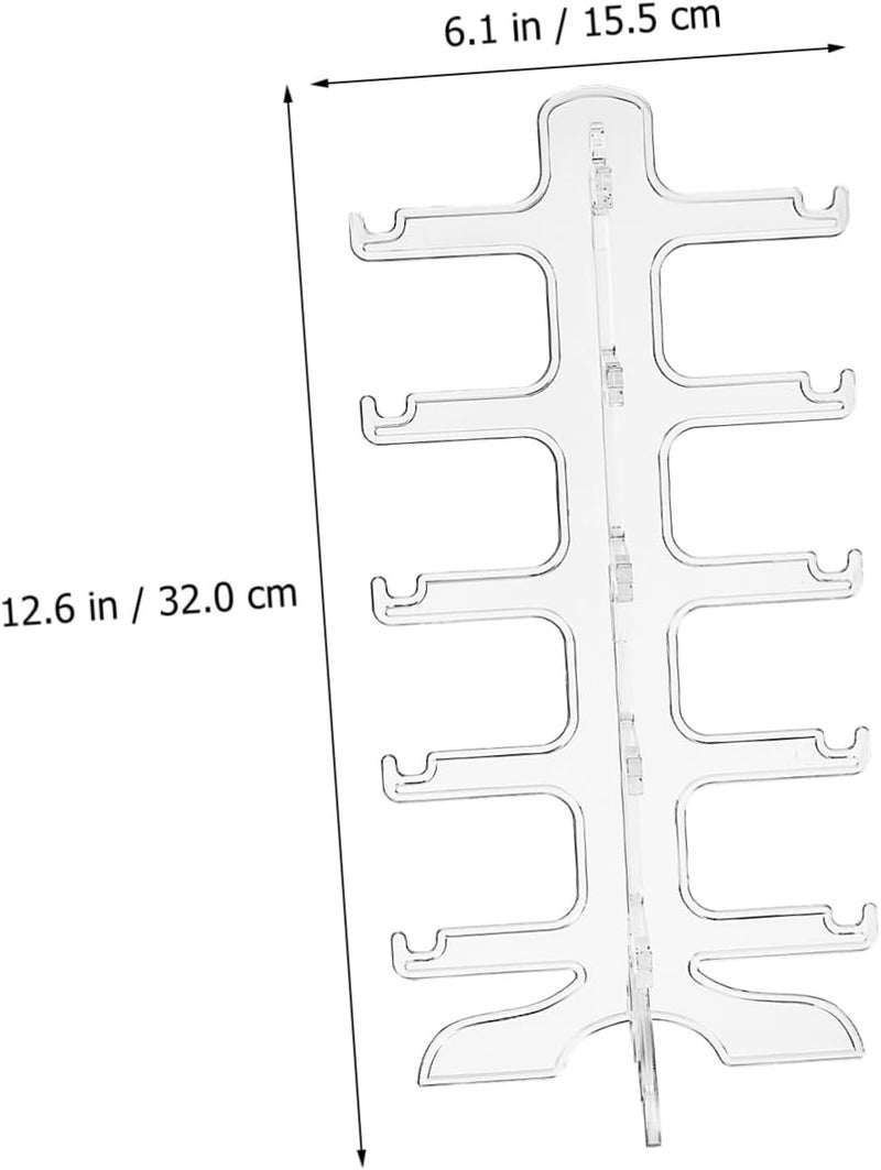 2pcs Eyewear Display Stands Transparent Glasses Holders for Easy to Install Lightweight Space-saving Eyeglass Holder for Home Retail Use - Image 3