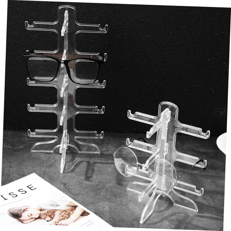 2pcs Eyewear Display Stands Transparent Glasses Holders for Easy to Install Lightweight Space-saving Eyeglass Holder for Home Retail Use - Image 5
