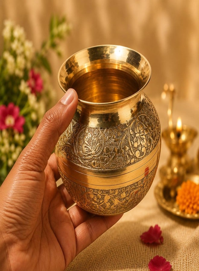 بيور سورس انديا إناء بيور سورس إنديا النحاسي للطقوس الدينية والزينة (650 مل) (4.25 بوصة) - Image 4