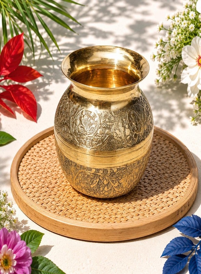 بيور سورس انديا إناء بيور سورس إنديا النحاسي للطقوس الدينية والزينة (650 مل) (4.25 بوصة) - Image 1