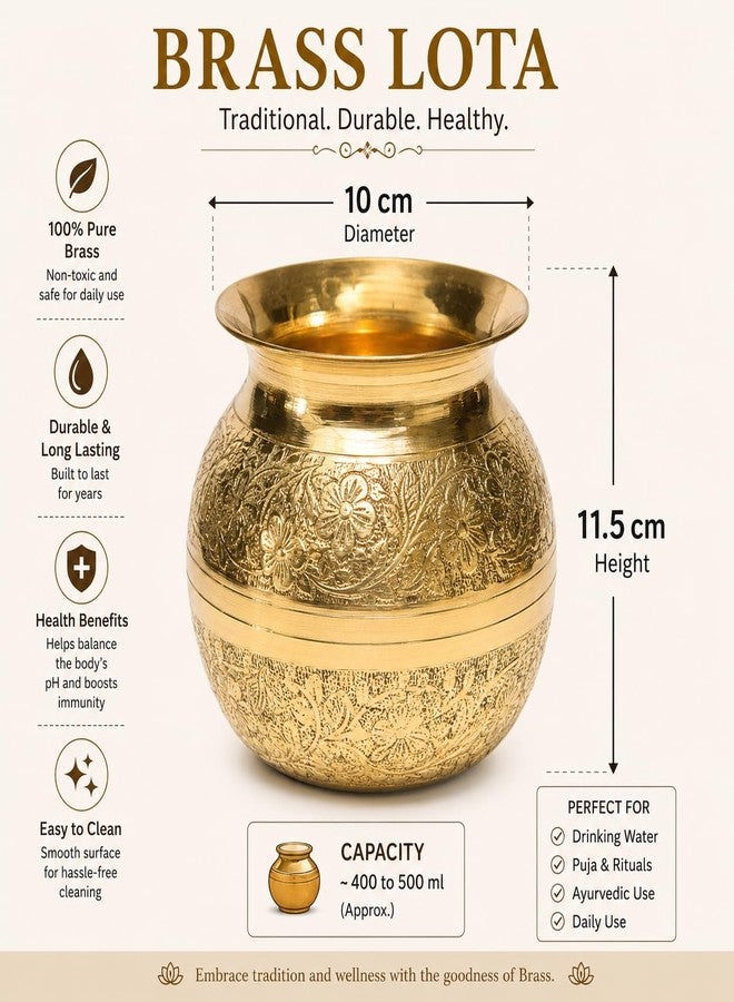 بيور سورس انديا إناء بيور سورس إنديا النحاسي للطقوس الدينية والزينة (650 مل) (4.25 بوصة) - Image 2