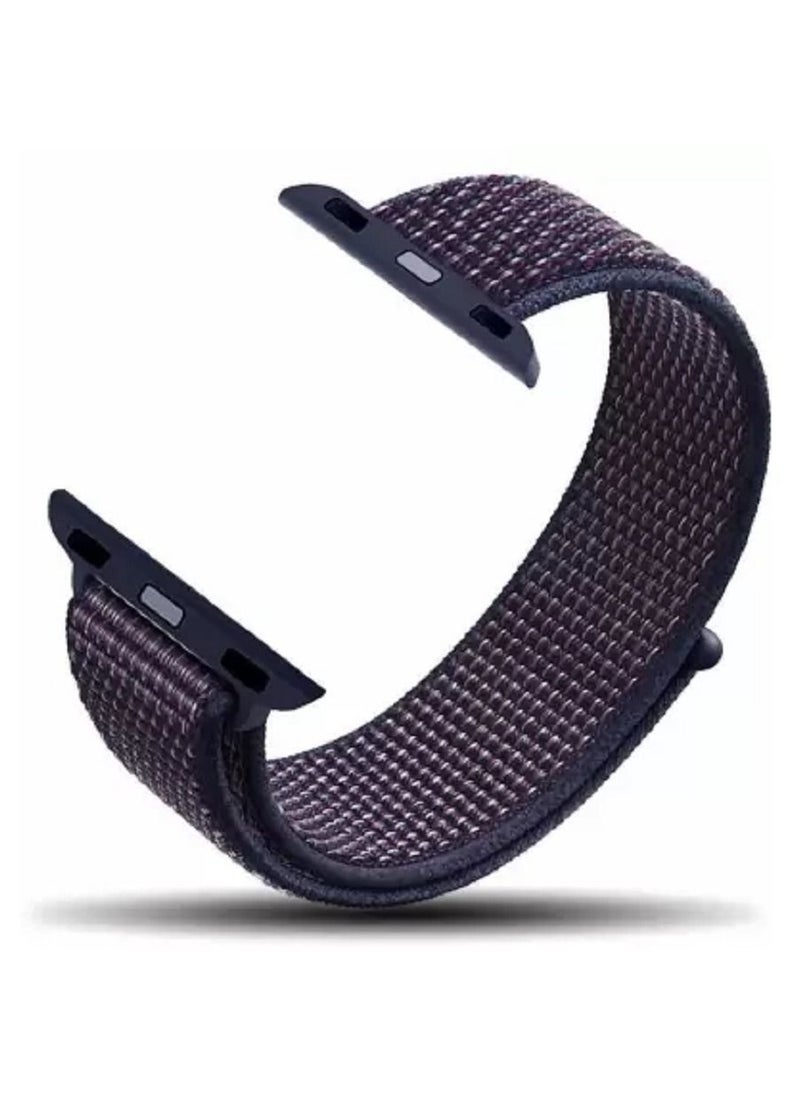 Generic - Apple Watch 42mm 44mm 45mm Nylon Sport Loop Band Compatible with iWatch Series 7/SE/6/5 Indigo - Image 1