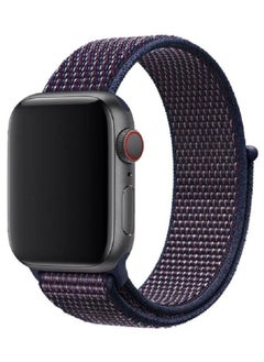 Apple Watch 42mm 44mm 45mm Nylon Sport Loop Band Compatible with iWatch Series 7/SE/6/5 Indigo