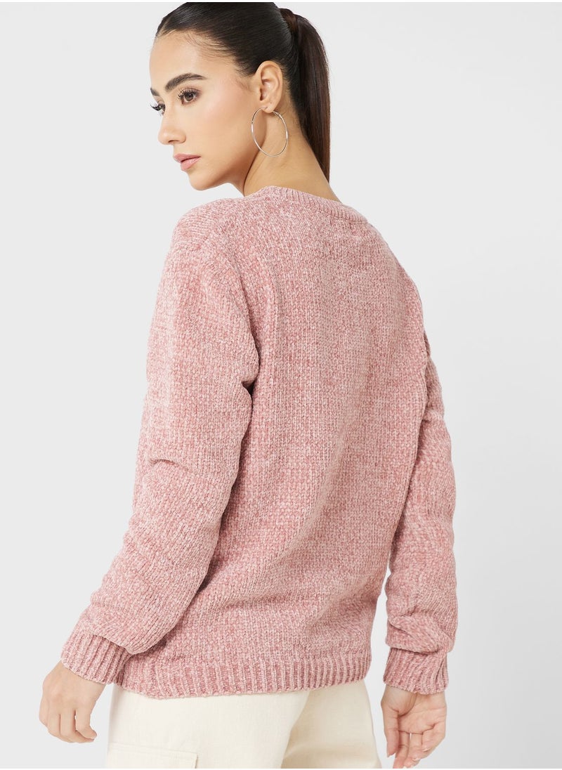 Ginger - Printed Intarsia Sweater - Image 1