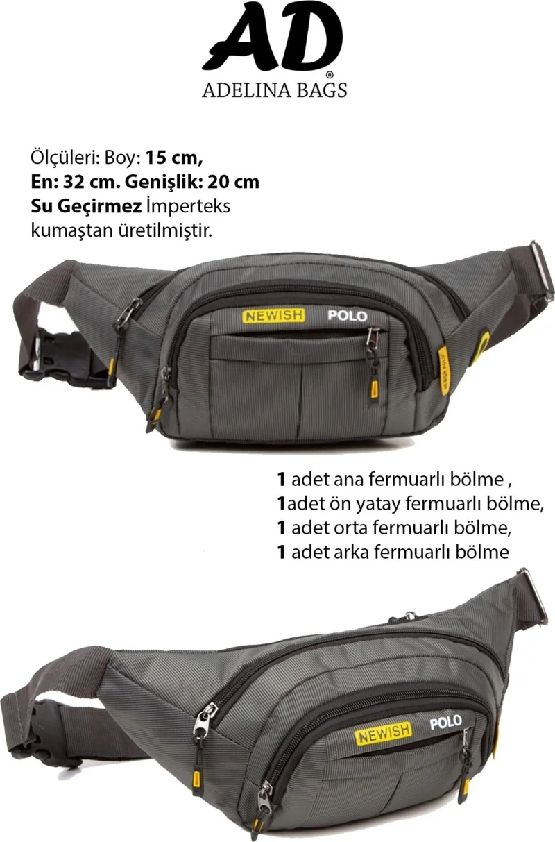 اديلينا باجز Adelina Waterproof Headphone USB Output Waist and Cross Shoulder Bag Chest Travel Freebag