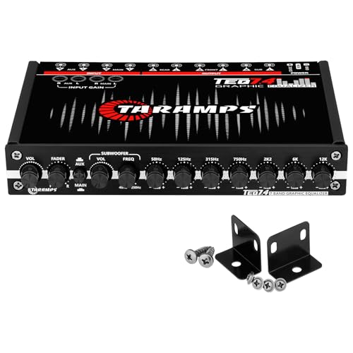 Taramp's Taramps TEQ 7.4 Stereo 7-band Graphic Equalizer Car Audio Rca Input/Output, Auxiliary Gain, Fader Control 2 Input Channel 3 Output Channel, Blue LED Sound Equalizer - Image 5