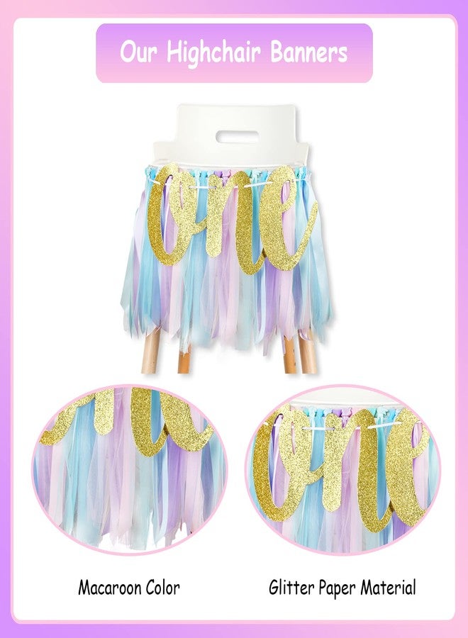 Fangleland Wild Flower 1st Birthday Decorations for Girls, Wildflower Theme Backdrop Floral Banner Daisy Macaroon Pastel Latex Balloons, First Birthday Party Supplies - Image 5