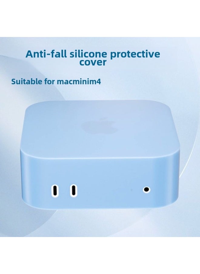 Generic - Drop-resistant Silicone Protective Cover For Mac Mini M4 Computer Host Dust-proof M4pro-Color:Apple Powder - Image 1