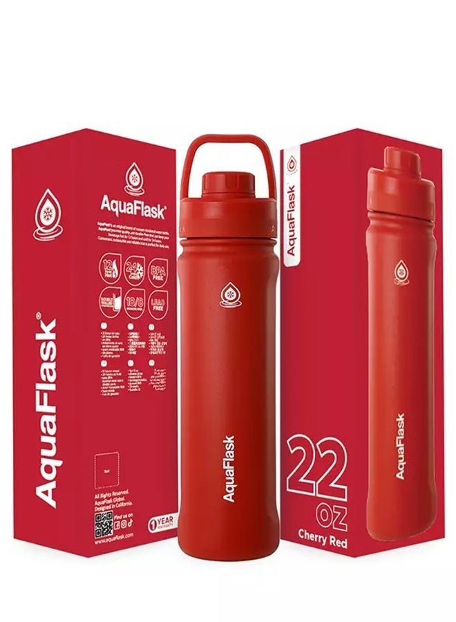 AquaFlask 22oz/32oz Stainless Steel Double-walled Vacuum Insulated Water Bottles for 12-hour hot or 24-hour cold retention BPA-free - Image 5
