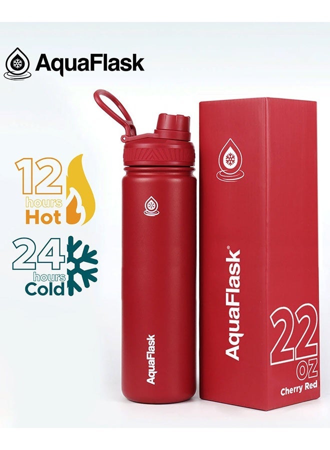 AquaFlask 22oz/32oz Stainless Steel Double-walled Vacuum Insulated Water Bottles for 12-hour hot or 24-hour cold retention BPA-free - Image 2