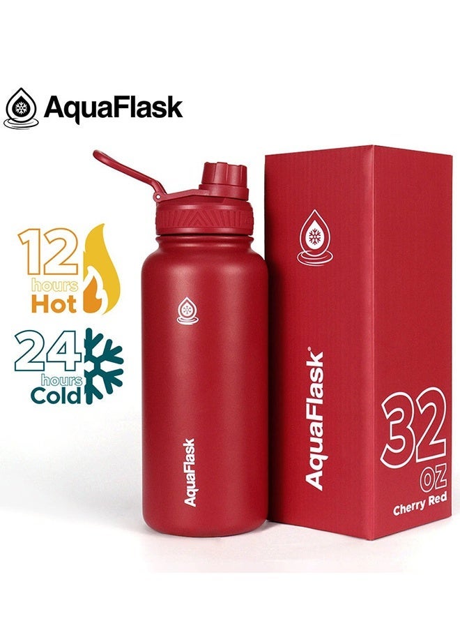 AquaFlask 22oz/32oz Stainless Steel Double-walled Vacuum Insulated Water Bottles for 12-hour hot or 24-hour cold retention BPA-free - Image 1