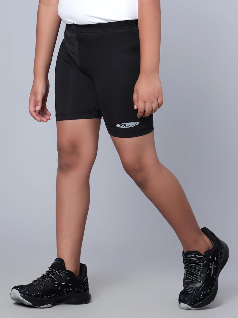 Vector X OKS-224 Kids Compression Half Bottom Shorts (28, Black) - Image 2