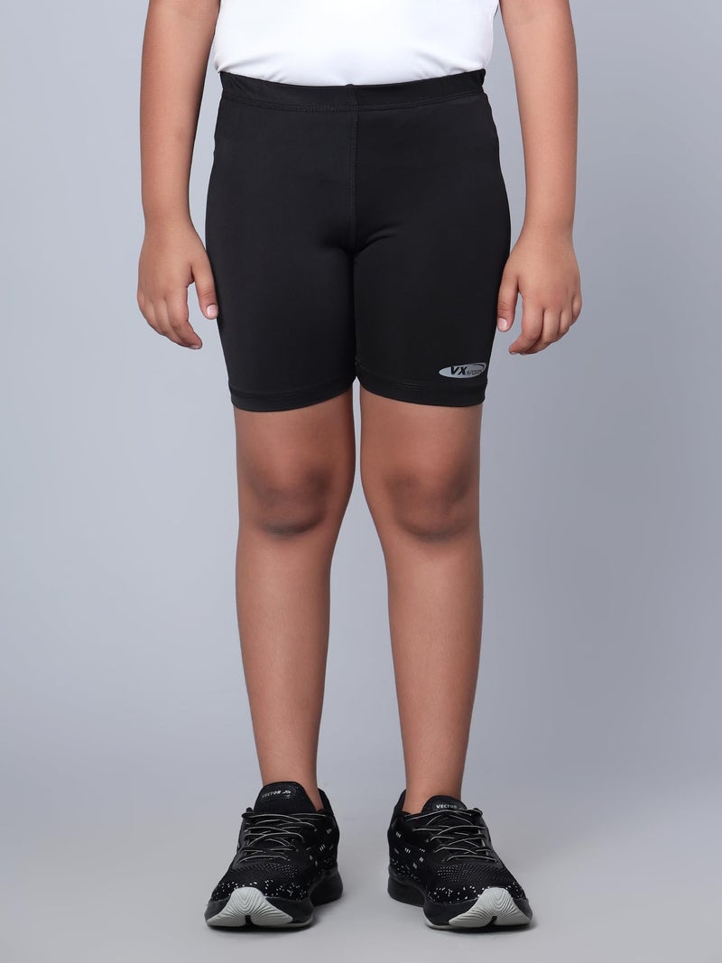 Vector X OKS-224 Kids Compression Half Bottom Shorts (28, Black) - Image 5