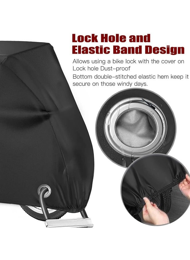 صاروخ فلاير غطاء دراجة نايلون مقاوم للماء 200x70x110 سم - واقي أمطار دراجة نارية لجميع الأحوال الجوية، تخزين سفر مضغوط للدراجات/الدراجات الكهربائية/السكوتر، خفيف الوزن 0.34 كجم (مقاوم للشمس/الثلج/العواصف) - Image 2