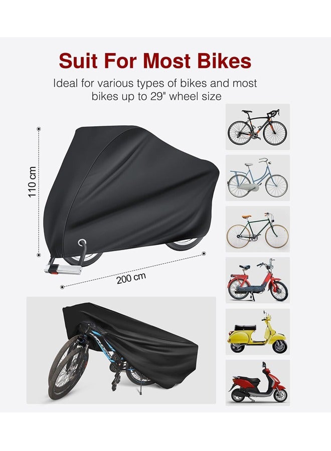 صاروخ فلاير غطاء دراجة نايلون مقاوم للماء 200x70x110 سم - واقي أمطار دراجة نارية لجميع الأحوال الجوية، تخزين سفر مضغوط للدراجات/الدراجات الكهربائية/السكوتر، خفيف الوزن 0.34 كجم (مقاوم للشمس/الثلج/العواصف) - Image 5