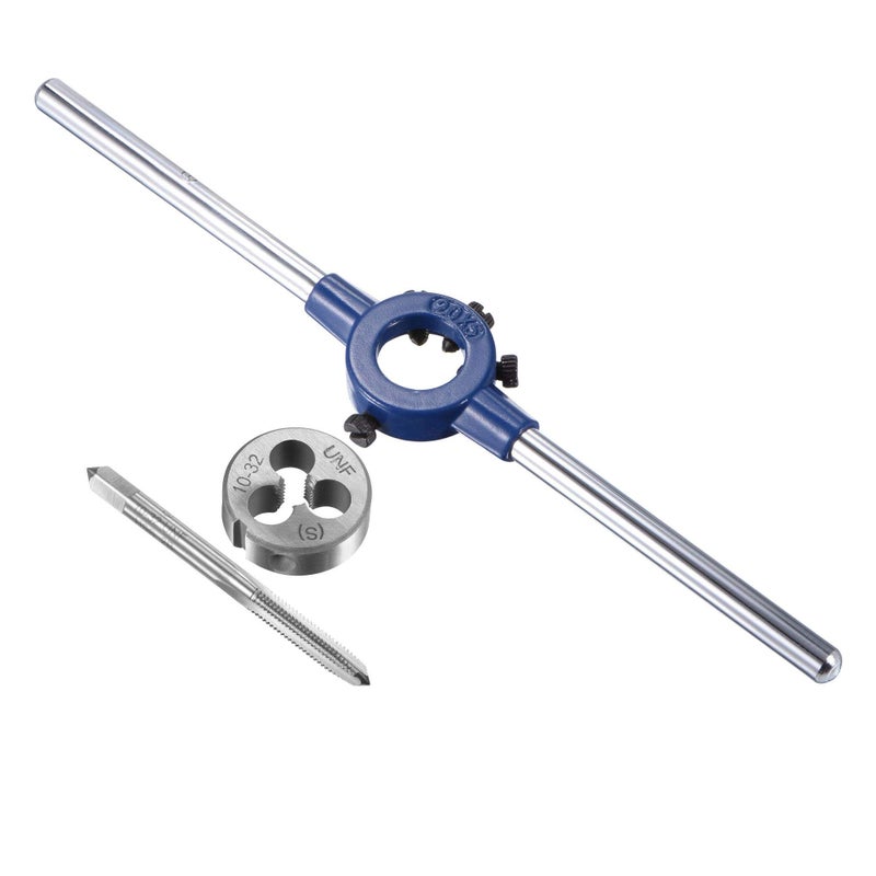 مجموعة أدوات التقطيع والتمديد uxcell 1032 UNF مع مقبض مفتاح دائري 20 مم من الصلب عالي السرعة