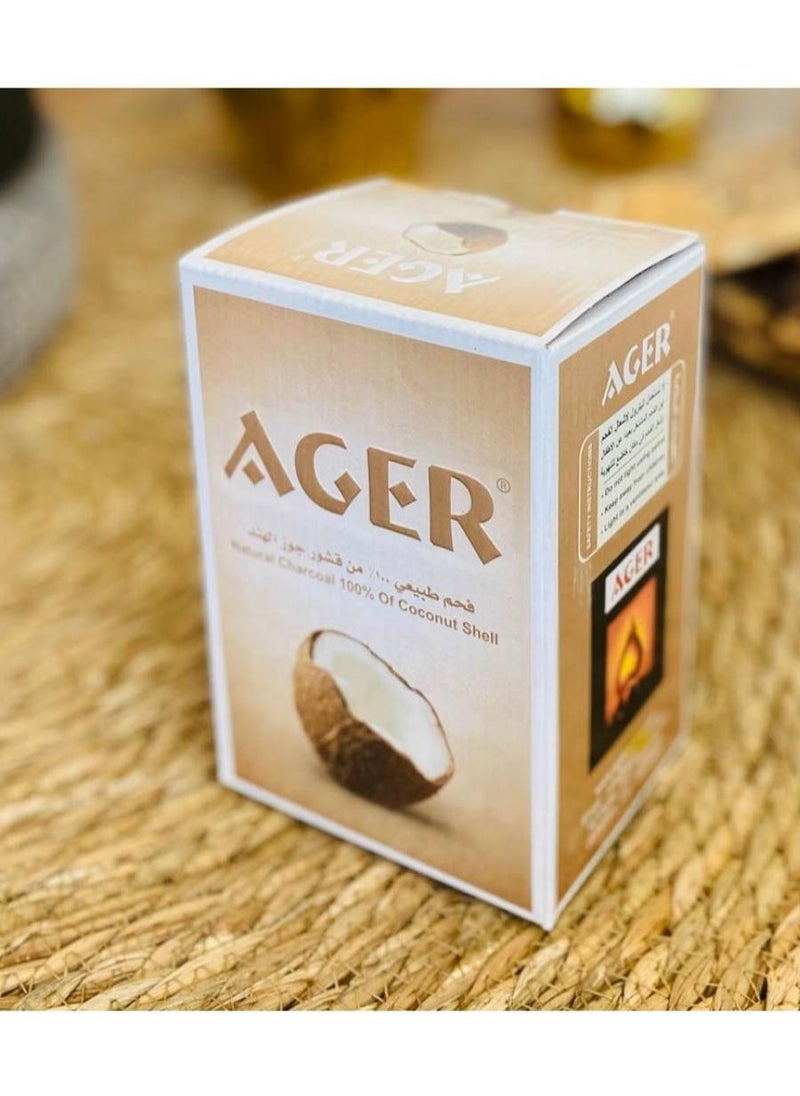AGER - Natural vegetable charcoal from coconut shells from Ajeer for and barbecue - Image 1