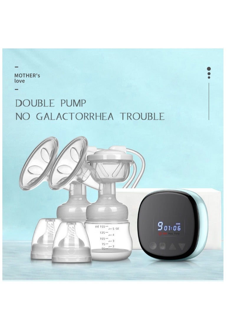 عربست مضخة ثدي كهربائية، مضخة ثدي مزدوجة مع شاشة LED، مضخة حليب فائقة الهدوء وقابلة لإعادة الشحن للسفر والمنزل - Image 2