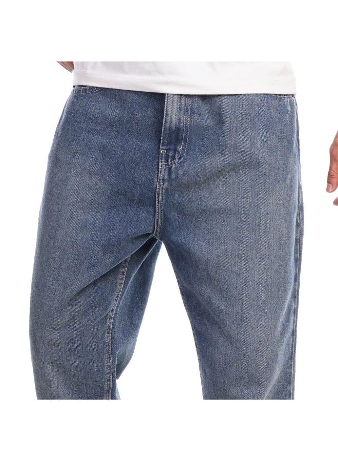 كوب بنطلون جينز كاجوال رجالي كاب أزرق داكن - Image 2