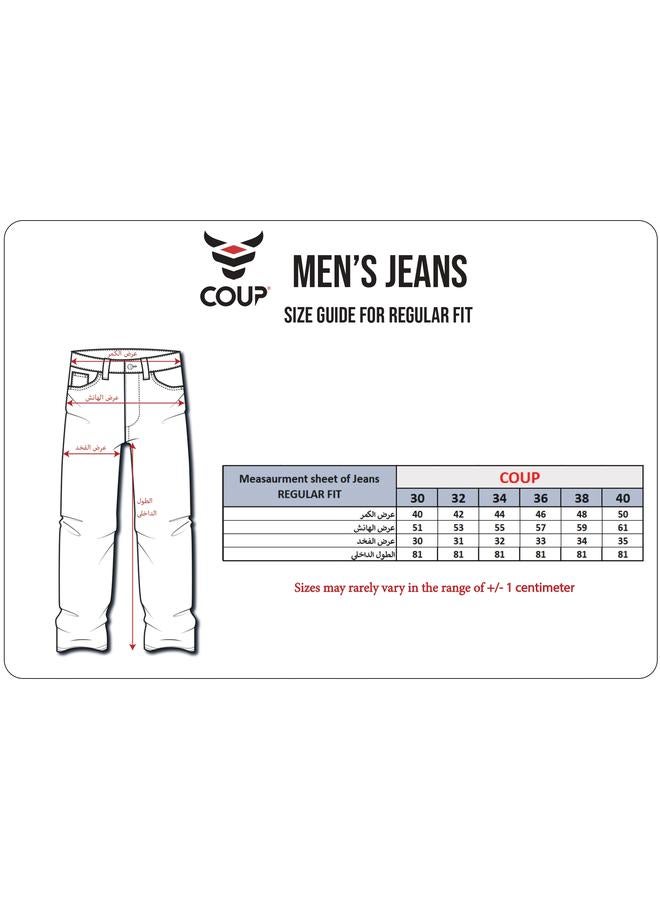 Coup Men Denim Casual Pants 1300302 38 - D.Blue - Image 4