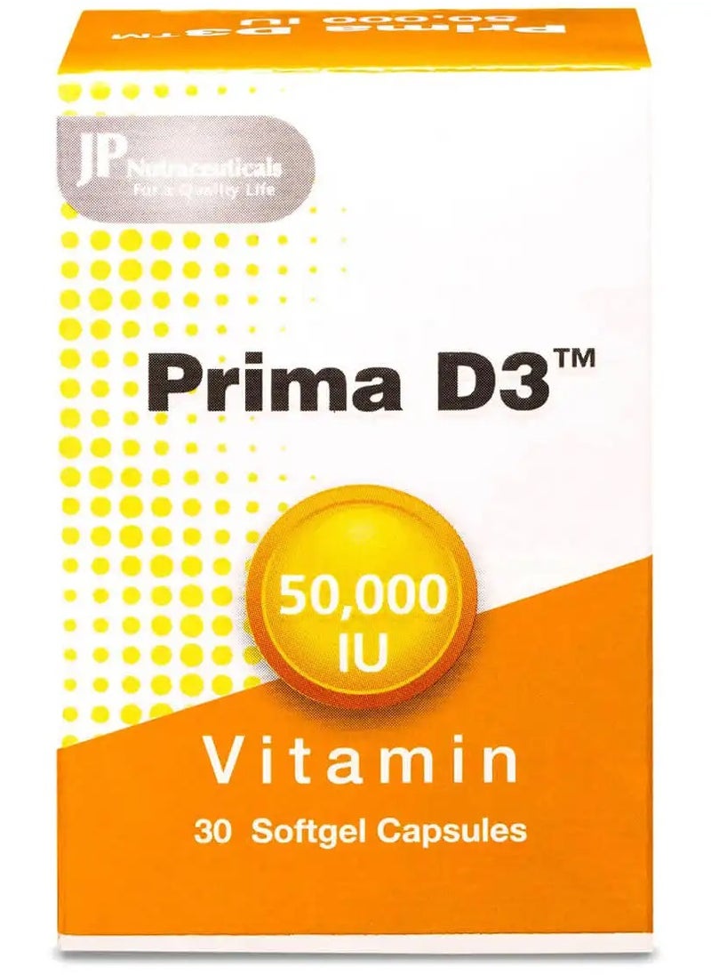 JP Neutraceuticals Vitamin D3 50000 IU 30 Capsules  - Image 2