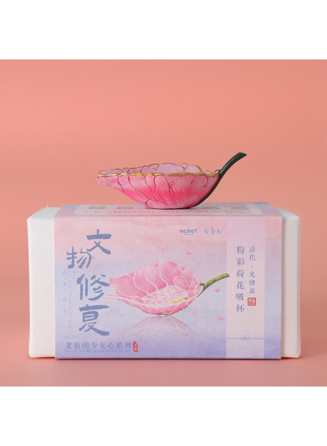 Cultural Relics Restoration Girl's Heart Archaeological Blind Box Museum Nanbo Yuan Small Powder Stove Handmade Educational Toys Stall Wholesale-Color:Girl's Heart Series-Pastel Lotus Suction Cup (Resin)  - Image 1