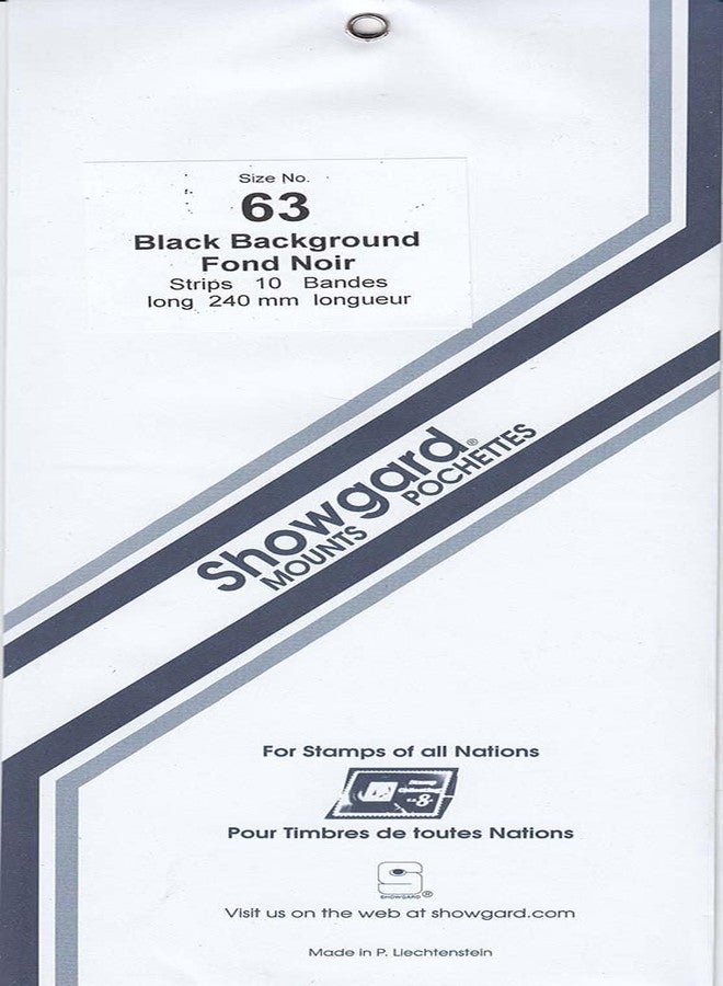 Showgard Strip Style Black Stamp Mounts Size 63 - Image 1