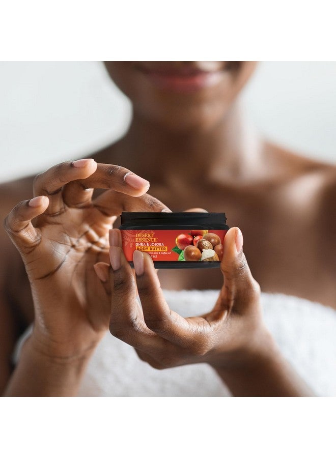 زبدة الجسم من ديزرت إيسنس، بزبدة الشيا والجوجوبا، 7.5 أونصة، حمض الهيالورونيك وزيت القهوة، مرطب ومغذي بعمق، غني بمضادات الأكسدة، مستخلصات نباتية غنية بالرطوبة، زبدة الشيا وزيت الجوجوبا - Image 2