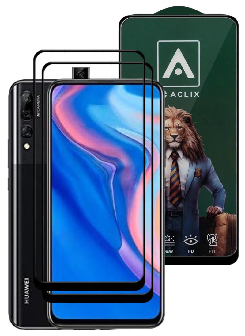 ACLIX 2 Pieces Antistatic ESD Dustproof Premium Quality High Definition Tempered Glass Screen Protector Designed For Huawei Y9 Prime (2019) - Image 1