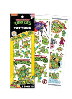 Savvi - 17 Teenage Mutant Ninja Turtles Temporary Tattoos: Skin-Safe Ink, Great for Parties and Everyday Wear, Gifts for Teens and Adults, Made in the USA [2 sheets, 17 count]