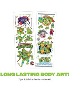 SAVVi Savvi - 17 Teenage Mutant Ninja Turtles Temporary Tattoos: Skin-Safe Ink, Great for Parties and Everyday Wear, Gifts for Teens and Adults, Made in the USA [2 sheets, 17 count]  - Image 2