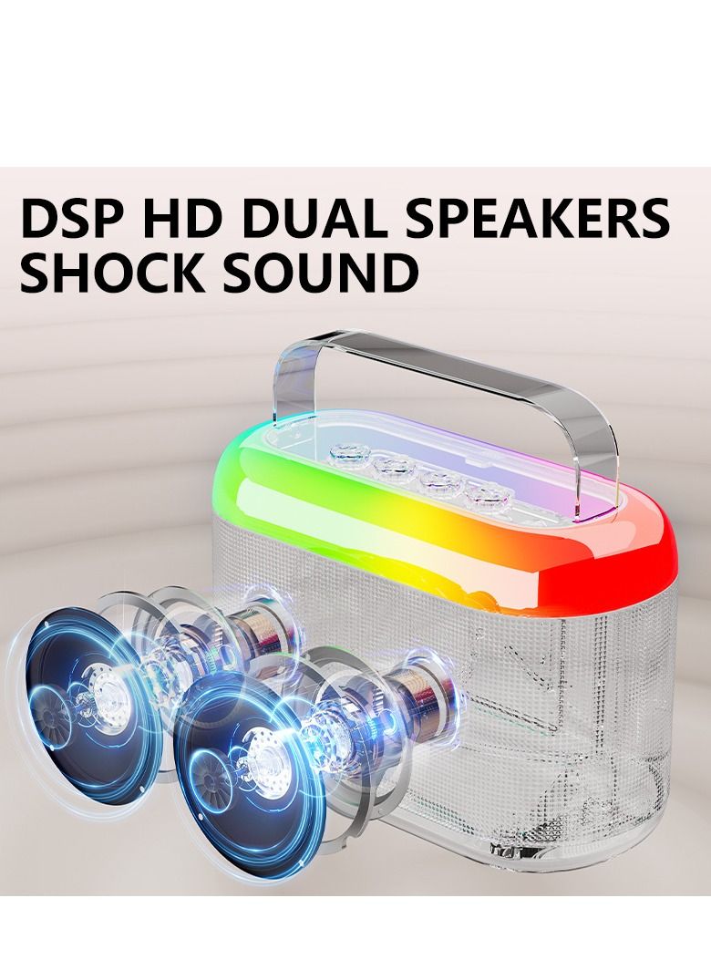 GULFLINK Portable Bluetooth Speaker with Microphone Set White - Image 3