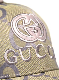 GUCCI Gucci GG Monogram Canvas Baseball Cap - Beige & Light Pruple  - Image 3