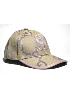 GUCCI Gucci GG Monogram Canvas Baseball Cap - Beige & Light Pruple  - Image 1