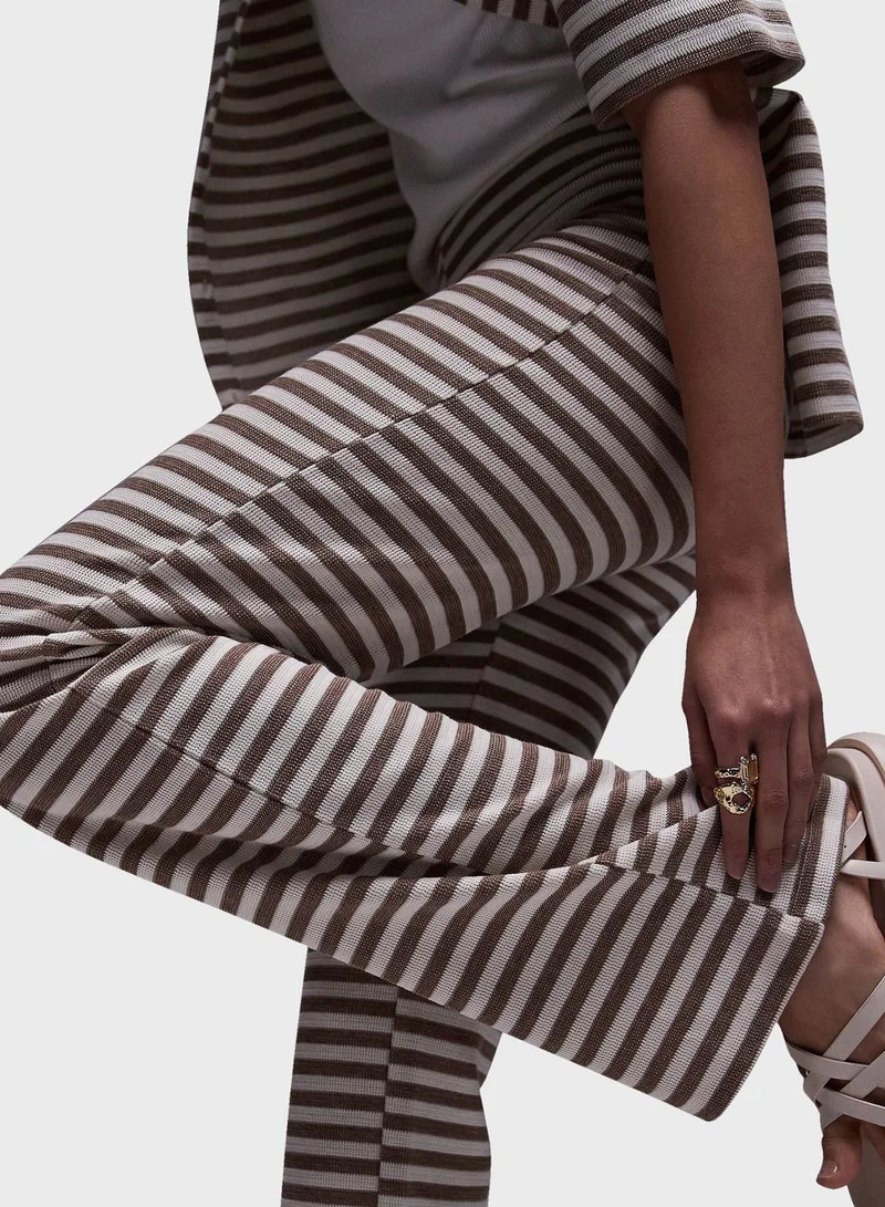 TOPSHOP Striped Wide Leg Pants