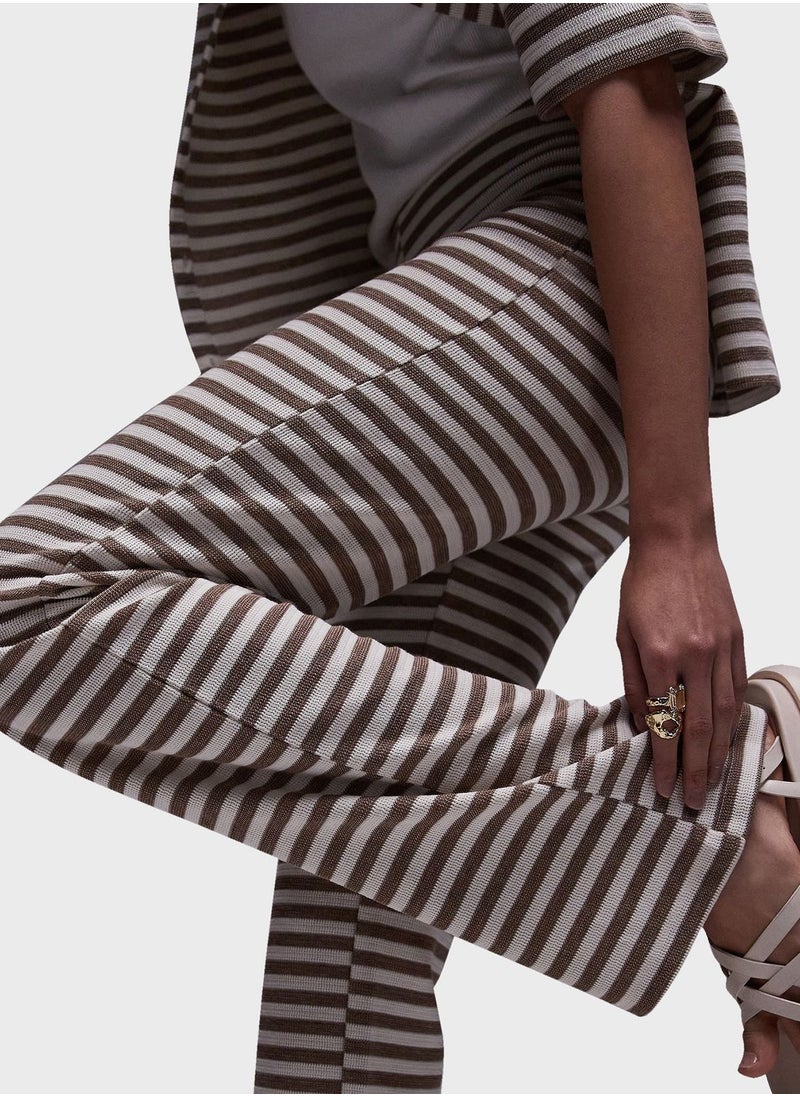 TOPSHOP Striped Wide Leg Pants  - Image 4