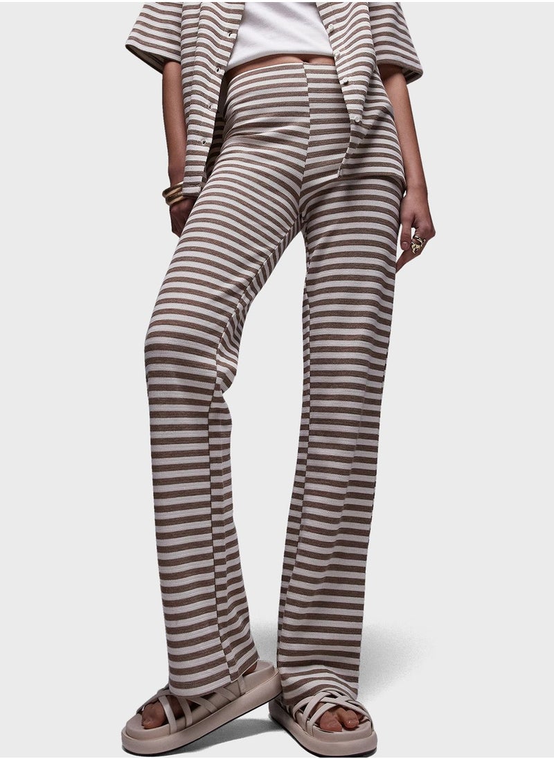 TOPSHOP Striped Wide Leg Pants  - Image 1