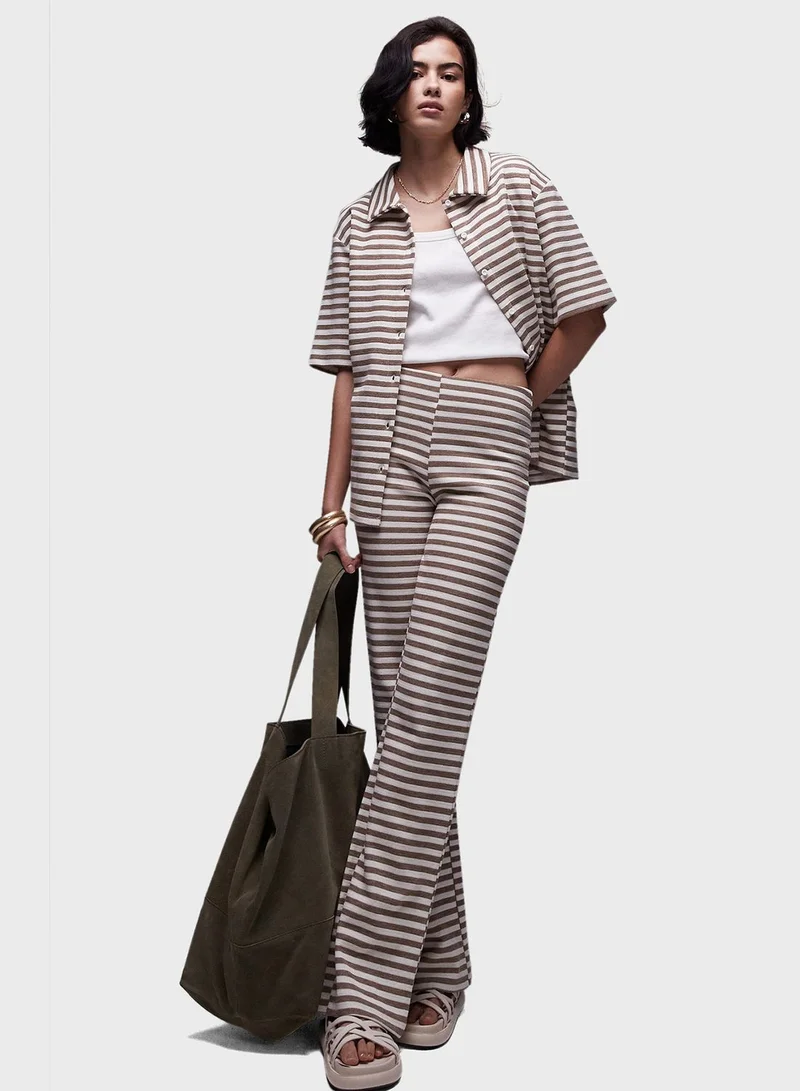 TOPSHOP Striped Wide Leg Pants
